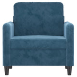 Fauteuil Bleu 60 cm Velours