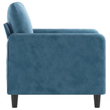 Fauteuil Bleu 60 cm Velours