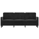 Canapé à 3 places Noir 180 cm Velours