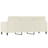 Canapé à 3 places Crème 180 cm Velours
