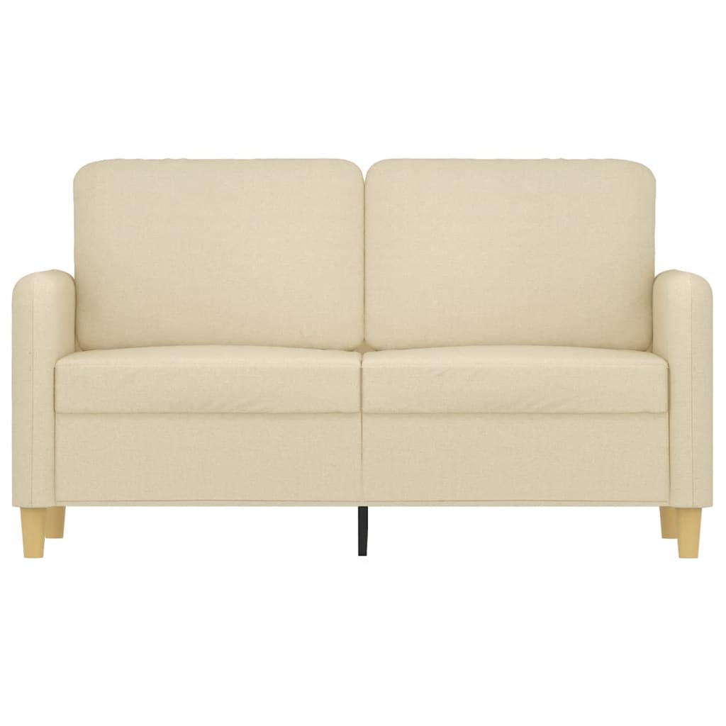 Canapé à 2 places Crème 120 cm Tissu