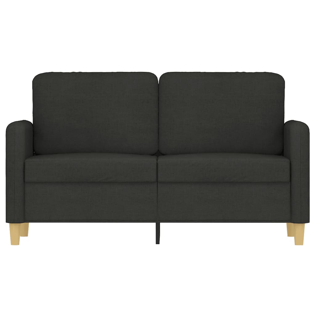 Canapé à 2 places Noir 120 cm Tissu
