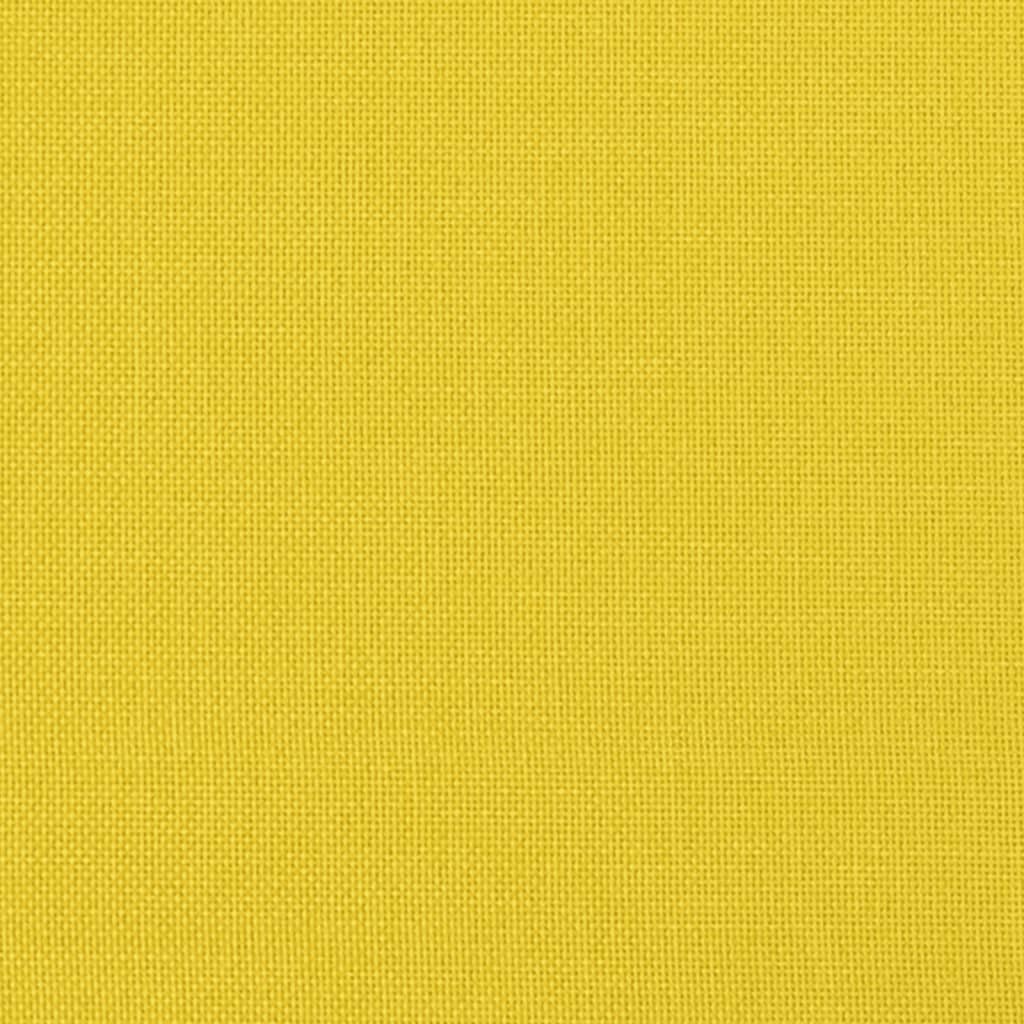 Canapé à 2 places Jaune clair 120 cm Tissu