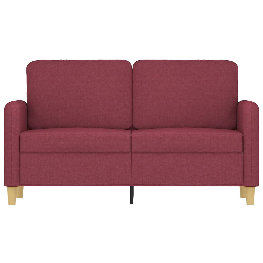 Canapé à 2 places Rouge bordeaux 120 cm Tissu