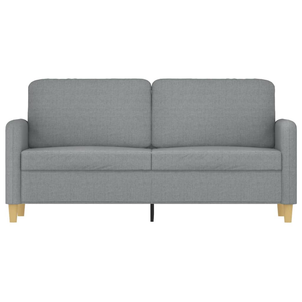Canapé à 2 places Gris clair 140 cm Tissu