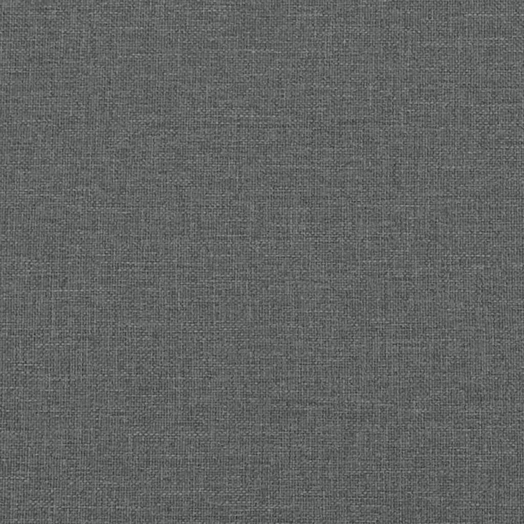 Canapé à 2 places Gris foncé 140 cm Tissu