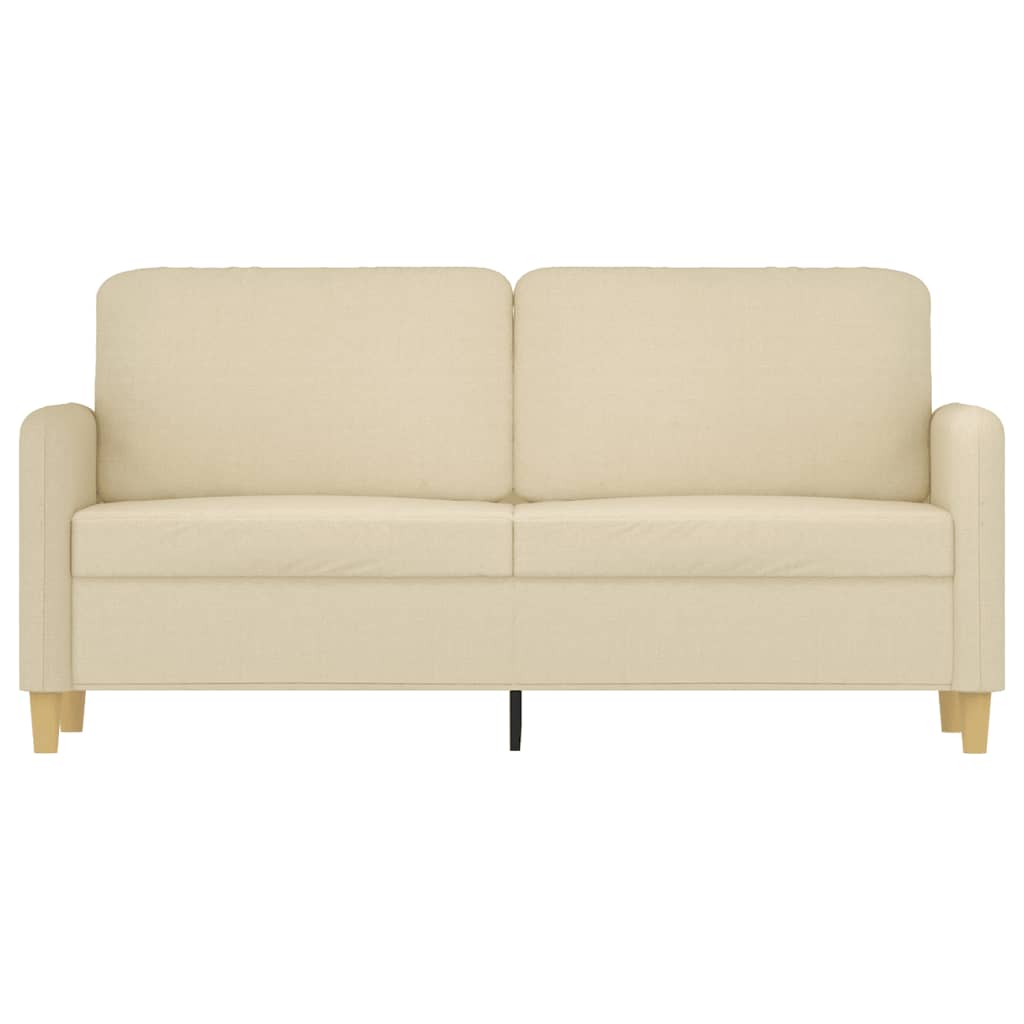 Canapé à 2 places Crème 140 cm Tissu