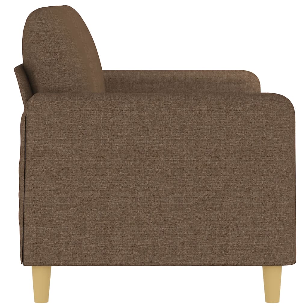 Canapé à 2 places Marron 140 cm Tissu
