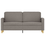 Canapé à 2 places Taupe 140 cm Tissu
