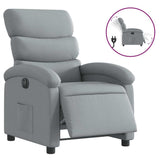 Fauteuil inclinable électrique Gris clair Tissu