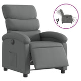 Fauteuil inclinable électrique Gris foncé Tissu
