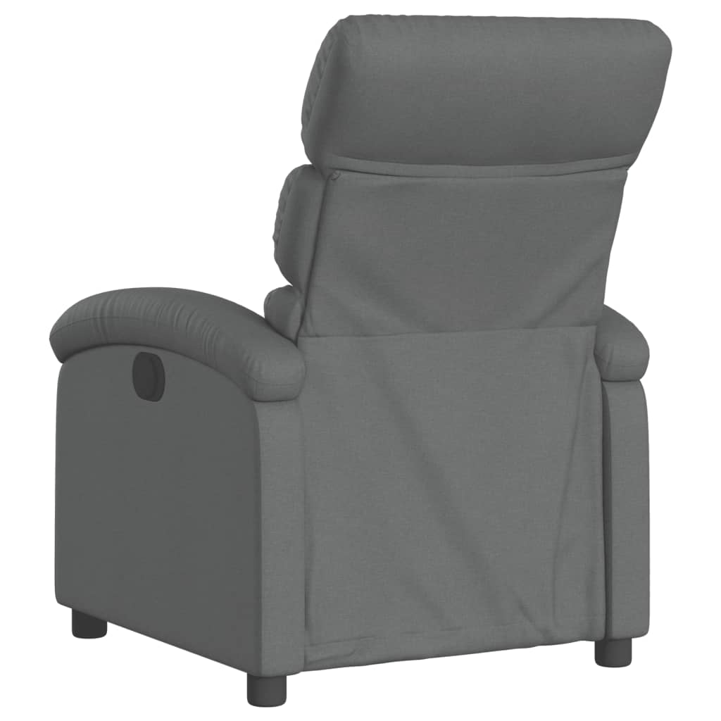 Fauteuil inclinable électrique Gris foncé Tissu