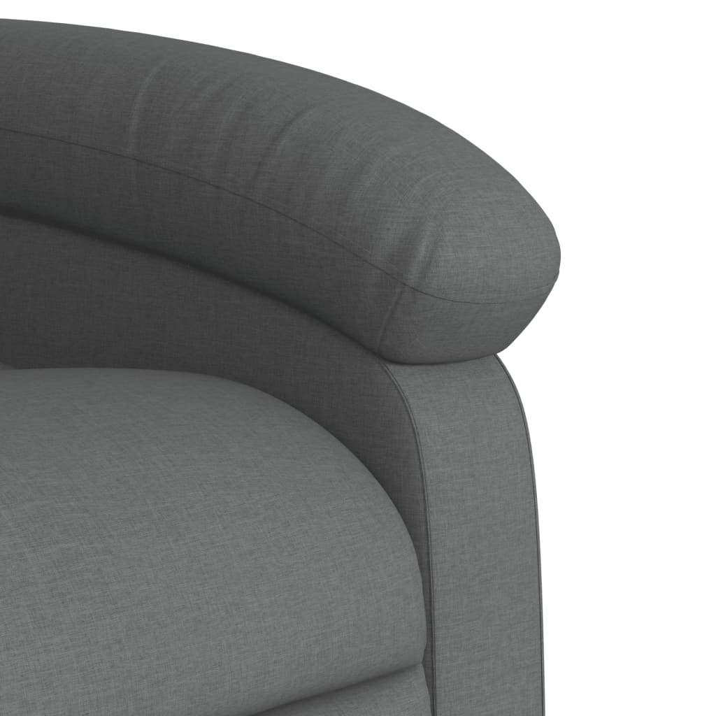 Fauteuil inclinable électrique Gris foncé Tissu