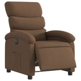 Fauteuil inclinable électrique Marron Tissu