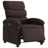 Fauteuil inclinable électrique Marron foncé Tissu