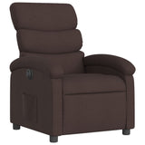 Fauteuil inclinable électrique Marron foncé Tissu