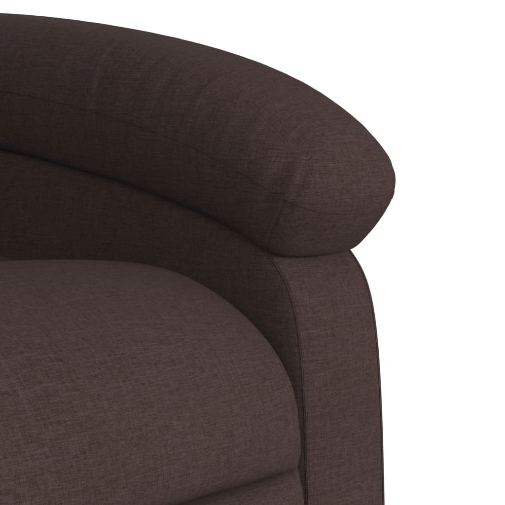 Fauteuil inclinable électrique Marron foncé Tissu