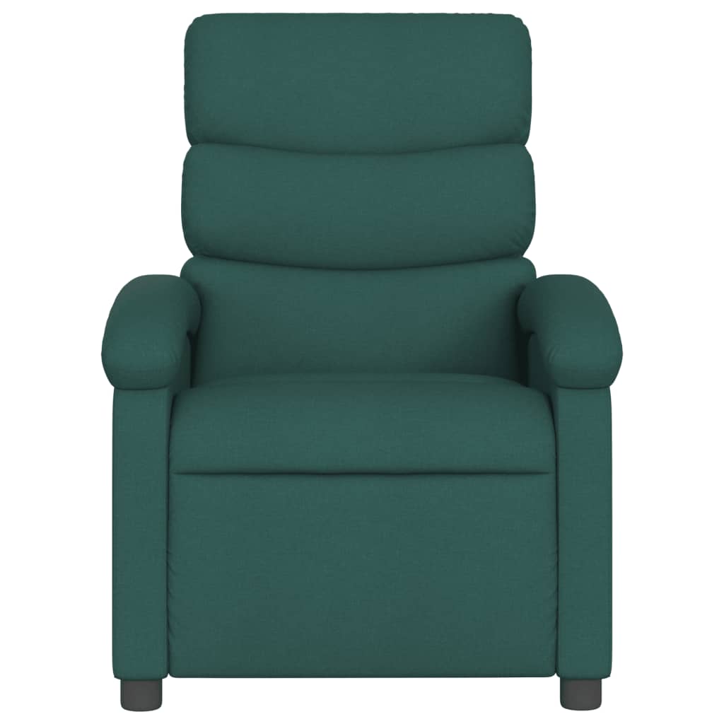 Fauteuil inclinable électrique Vert foncé Tissu
