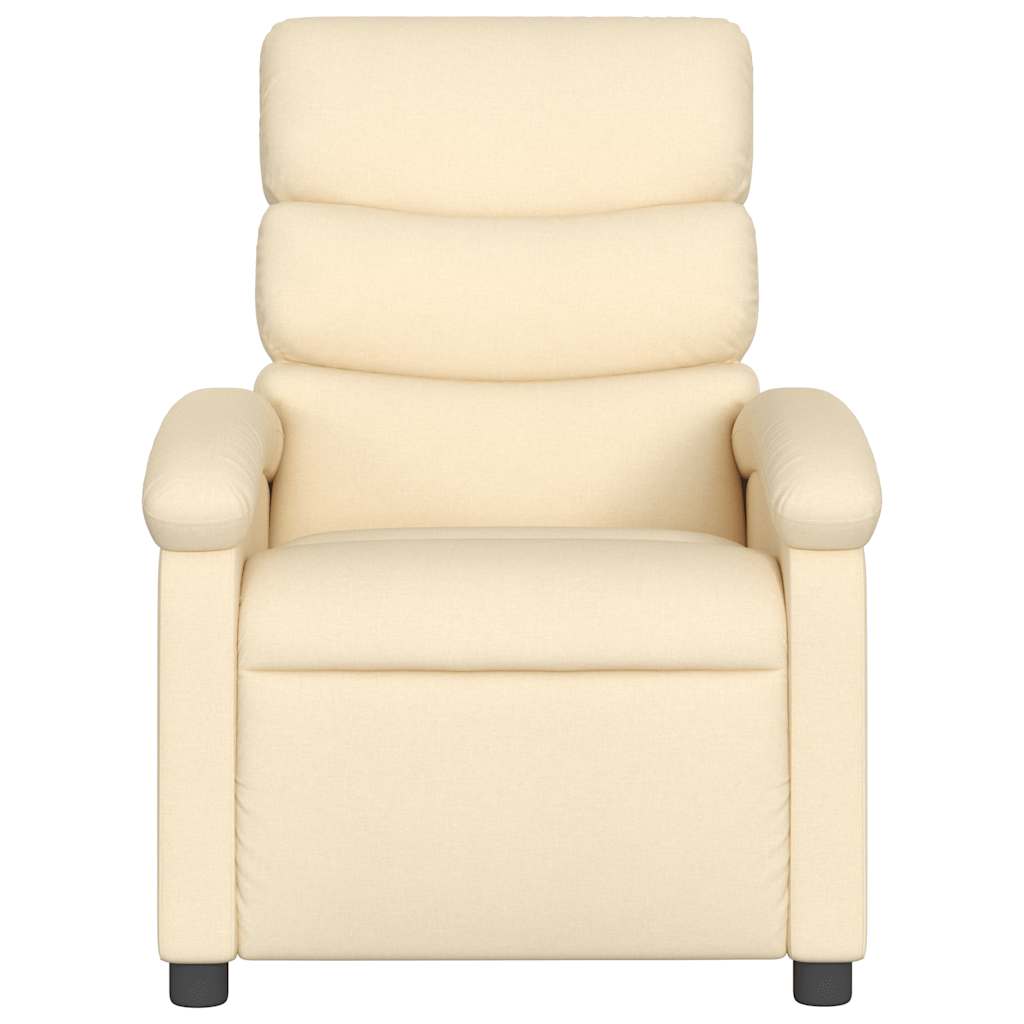 Fauteuil inclinable électrique Crème Tissu