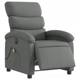 Fauteuil inclinable de massage électrique gris foncé tissu