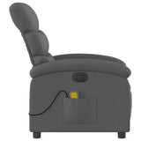 Fauteuil inclinable de massage électrique gris foncé tissu