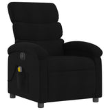 Fauteuil de massage inclinable électrique Noir Tissu