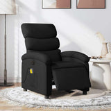 Fauteuil de massage inclinable électrique Noir Tissu
