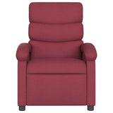 Fauteuil de massage inclinable électrique Rouge bordeaux Tissu