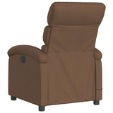 Fauteuil inclinable de massage électrique marron tissu