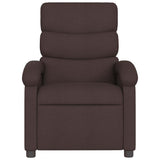 Fauteuil de massage inclinable électrique Marron foncé Tissu