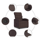 Fauteuil inclinable marron foncé tissu