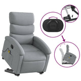 Fauteuil de massage inclinable Gris clair Tissu