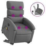 Fauteuil de massage inclinable Gris foncé Tissu