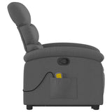 Fauteuil de massage inclinable Gris foncé Tissu