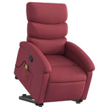 Fauteuil inclinable de massage Rouge bordeaux Tissu