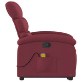 Fauteuil inclinable de massage Rouge bordeaux Tissu