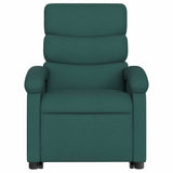 Fauteuil inclinable de massage Vert foncé Tissu