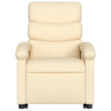 Fauteuil inclinable de massage Crème Tissu