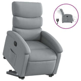 Fauteuil inclinable électrique gris clair tissu