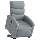 Fauteuil inclinable électrique gris clair tissu