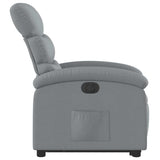 Fauteuil inclinable électrique gris clair tissu