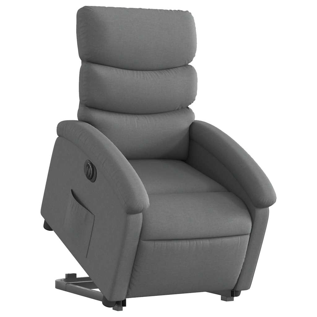 Fauteuil inclinable électrique gris foncé tissu