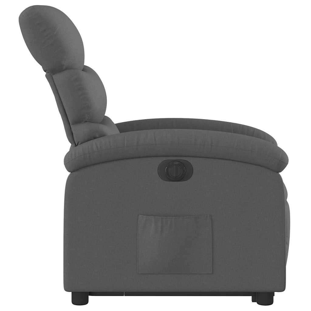 Fauteuil inclinable électrique gris foncé tissu