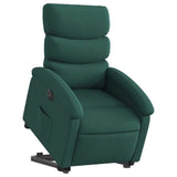 Fauteuil inclinable électrique vert foncé tissu