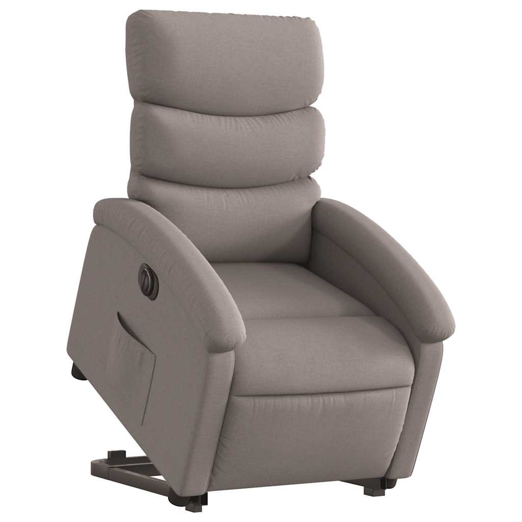 Fauteuil inclinable électrique taupe tissu