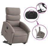 Fauteuil inclinable électrique taupe tissu