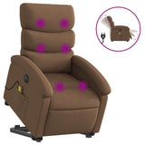Fauteuil inclinable de massage électrique Marron Tissu
