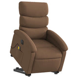 Fauteuil inclinable de massage électrique Marron Tissu