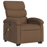Fauteuil inclinable de massage électrique Marron Tissu