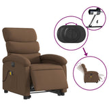 Fauteuil inclinable de massage électrique Marron Tissu